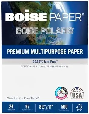 A double sided printed document held up to light to show no bleed through