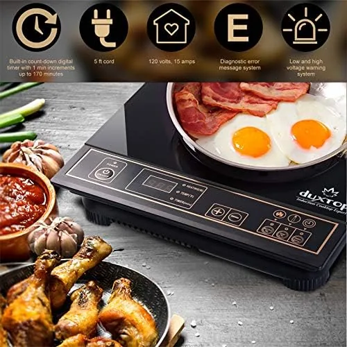 Close look at the Duxtop 1800W Portable Induction Cooktop Countertop Burner, Gold 8100MC | BT-180G3 build quality