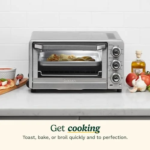 Control dials of the Cuisinart toaster oven showing function and shade settings