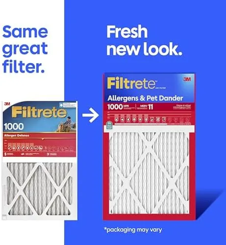 Close up of the pleated media and reinforced mesh backing of the Filtrete filter
