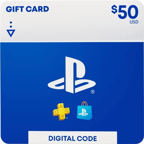 PlayStation Store gift card code displayed in an email on a phone screen