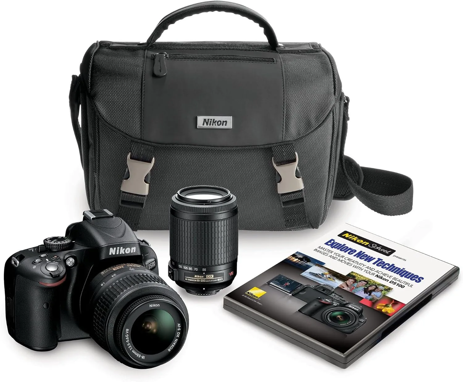 Nikon D5100, D3100, and Canon T3i compared side by side