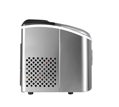 The self cleaning cycle draining water from the Frigidaire ice maker