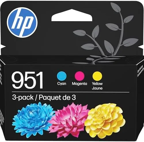 HP 951 Cyan, Magenta, Yellow Ink Cartridges (3 Pack) | Works with OfficeJet 8600 Review: Tested and Rated