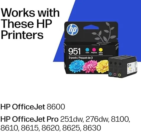 Close look at the HP 951 Cyan, Magenta, Yellow Ink Cartridges (3 Pack) | build quality