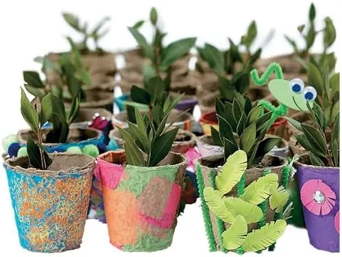 Close look at the Fun Express DIY Seed Pots Craft Kit for Kids build quality
