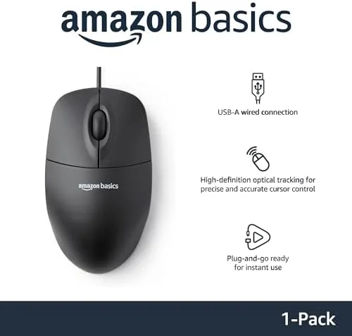 A close look at the left button, scroll wheel, and right button of the mouse