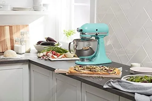 The Artisan mixer compared side by side with a bowl lift mixer and a budget model