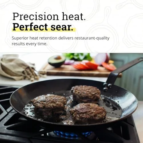 Steam rising from a hot Lodge skillet during the preheating test