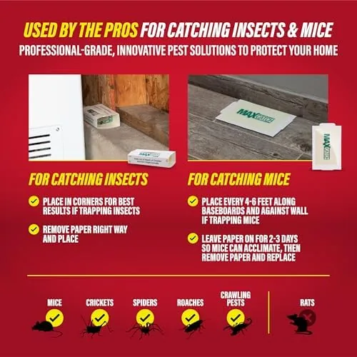 The Catchmaster Max-Catch Glue Traps 36pk, Sticky Mouse Traps Indoor for in real use