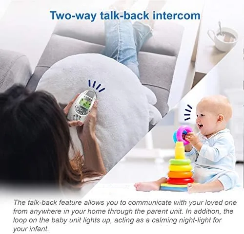 The parent unit clipped to a belt with the vibrating alert active