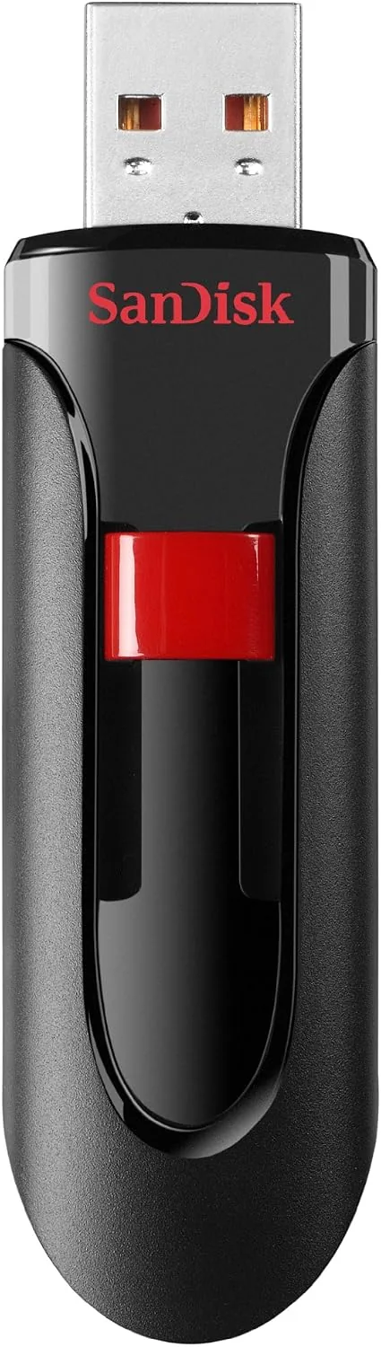 The SanDisk 128GB Cruzer Glide flash drive in hand