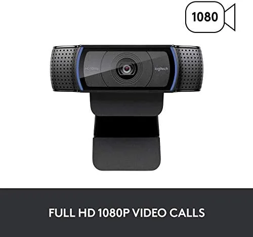 A video call in progress through the C920 in a home office
