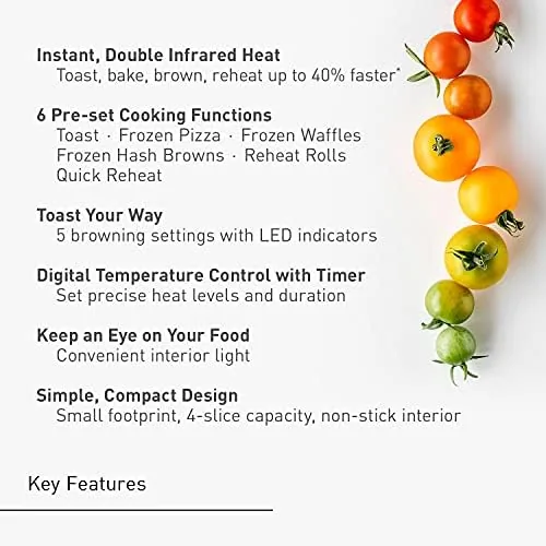 Close up of the temperature dial, timer, and auto cook controls