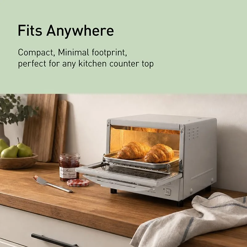 The FlashXpress next to a larger convection toaster oven for comparison