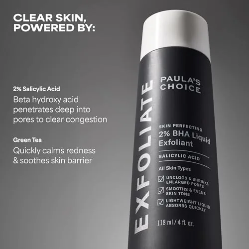 The Paula's Choice SKIN PERFECTING 2% BHA Liquid Exfoliant | Gentle compared in context