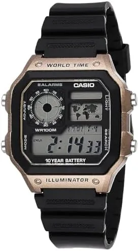 The Casio AE1200WH Series | Men's Digital Watch | 100M WR compared in context
