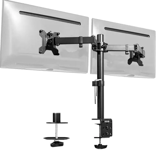 Overview of the VIVO Dual Monitor Desk Mount, Holds 2 Computer Screens up