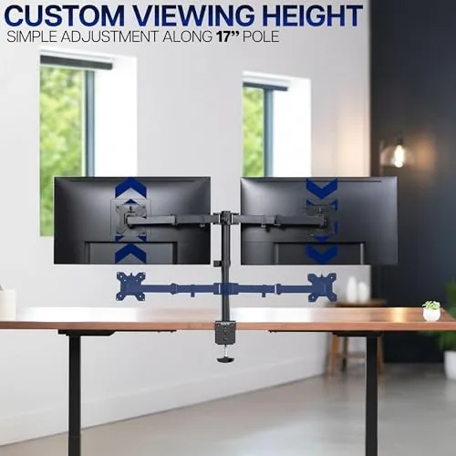 Testing the VIVO Dual Monitor Desk Mount, Holds 2 Computer Screens up over two weeks