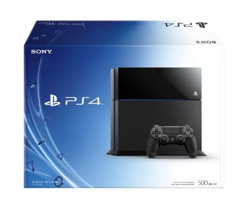 A player on a couch using the PS4 with a stack of games beside the television