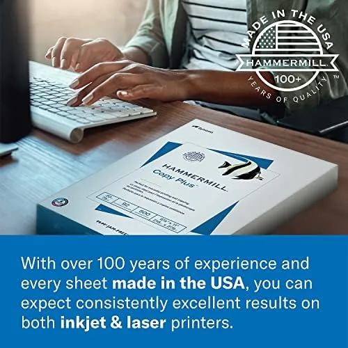 An all in one copier feeding the Hammermill paper for a test print run