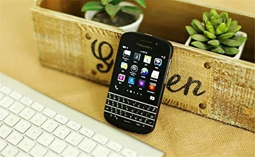 The BlackBerry Q10 in use for typing a long email