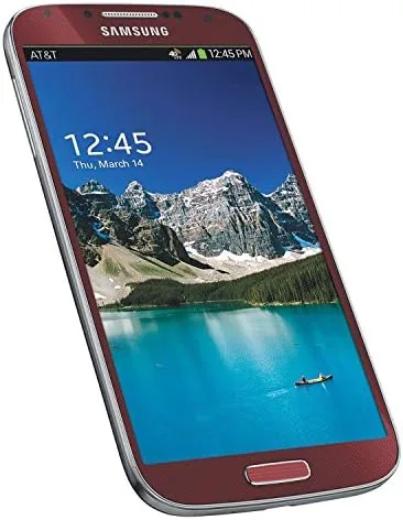 Red Aurora Galaxy S4 displaying vivid colors on the Super AMOLED screen