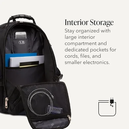 Another view of the SwissGear 1900 ScanSmart Laptop Backpack, Fits Most 17-Inch Laptops, TSA-Friendly