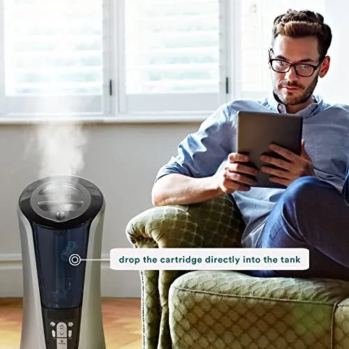 The Homedics Demineralization Cartridge for Ultrasonic Humidifiers 4-Pack | Humidifier Filter in real use