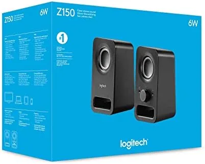 Another view of the Logitech Multimedia Speakers Z150 with Stereo Sound for Multiple Devices, Black