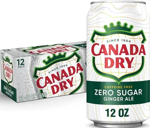 A twelve pack of Canada Dry Zero Sugar Ginger Ale cans