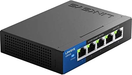 Completed home network setup with the switch connected