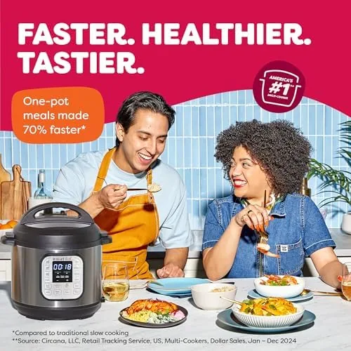 Control panel buttons on the front of the Instant Pot Duo
