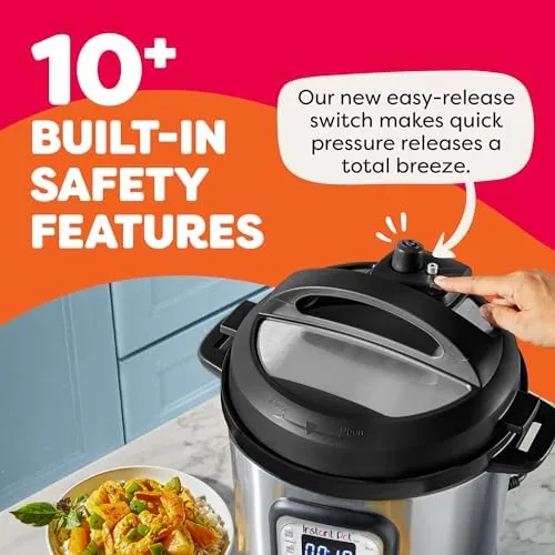 Instant Pot Duo next to a traditional slow cooker