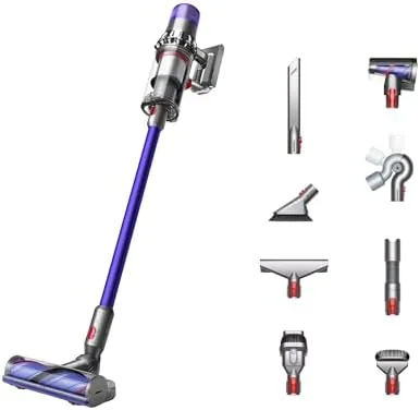 The Dyson V11 Origin converted into handheld form for cleaning a car seat