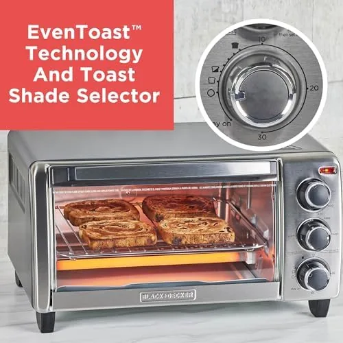 TO1313SBD next to a larger toaster oven for scale