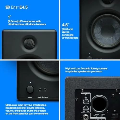 Another view of the PreSonus Eris E4.5-2-Way 4.5" Near Field Studio Monitor (Pair)