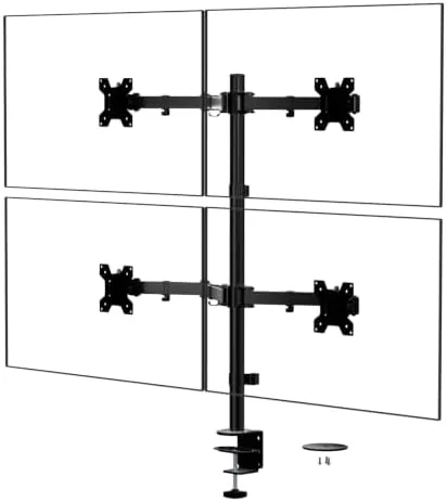Overview of the WALI Quad Monitor Desk Mount, 4 Monitor Stand Fits Heavy