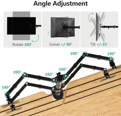 The WALI Quad Monitor Desk Mount, 4 Monitor Stand Fits Heavy in real use