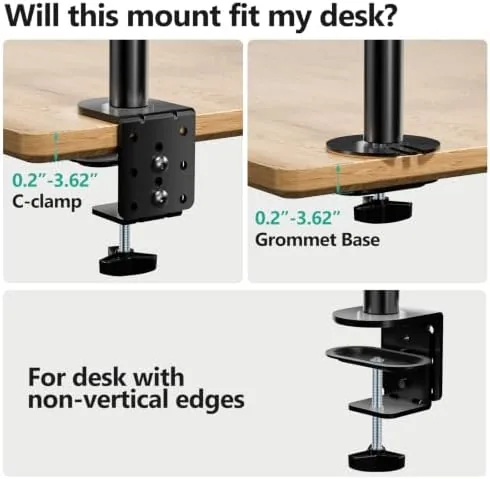 The WALI Quad Monitor Desk Mount, 4 Monitor Stand Fits Heavy compared in context