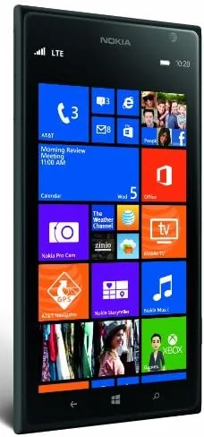 Lumia 1520 next to a modern smartphone for comparison