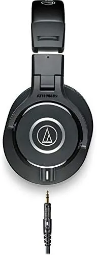 The ATH-M40x in use during a recording and mixing session on a desk