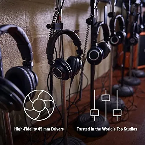 The ATH-M50x compared with the M40x on the same desk
