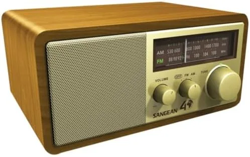 The Sangean WR-11SE AM/FM Table Top Radio 40th Anniversary Edition Walnut in real use