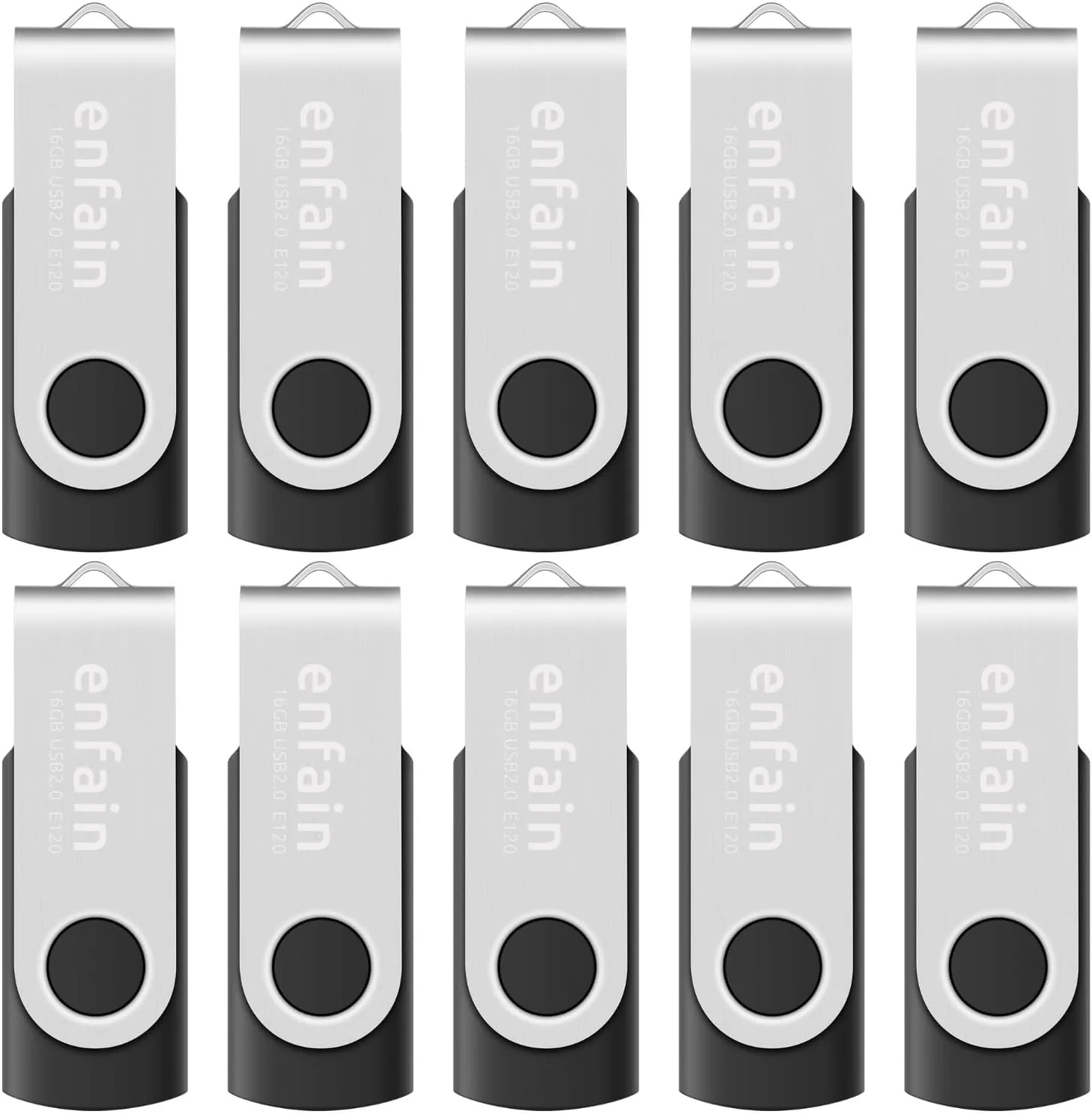 Enfain 16GB USB 2.0 Flash Drive 10 Pack Review: Bulk Storage for Teams and Events