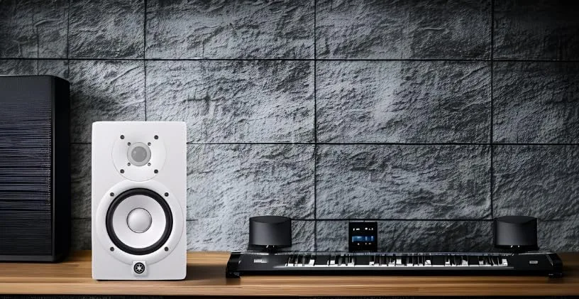 Another view of the YAMAHA HS5 W 5-Inch Powered Studio Monitor (White, 2-Pack) Bundle (2 Items)
