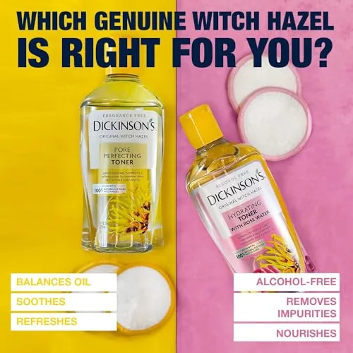 Testing the Dickinson's Witch Hazel Hydrating Toner with Rosewater | 16 Fl over two weeks