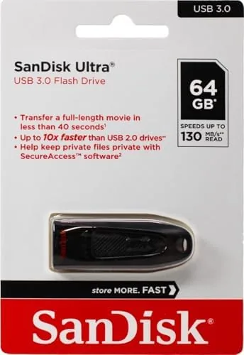 Overview of the SanDisk 64GB Ultra USB 3.0 Flash Drive - SDCZ48-064G-UAM46