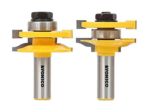 Another view of the YONICO Cabinet Door Rail and Stile Router Bits Set 2