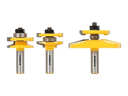The YONICO Raised Panel Cabinet Door Rail and Stile Router Bits compared in context